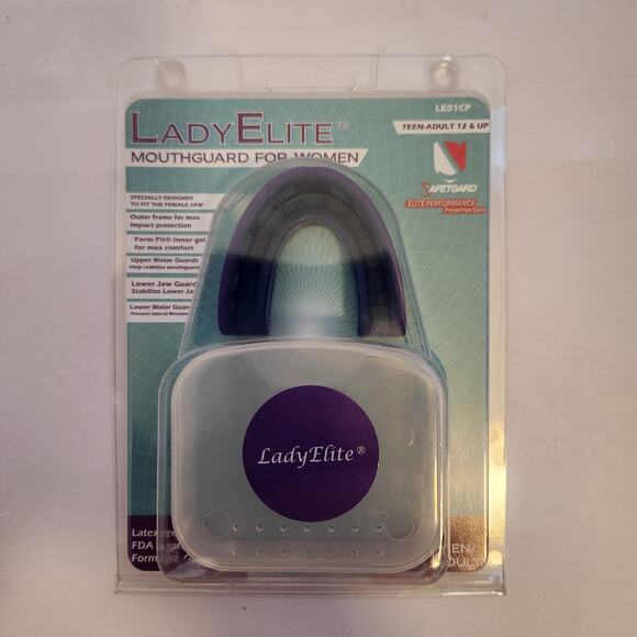 Lady Elite Mouth Guard With Case Latex Free New in Pack Teen/Adult - Picture 1 of 4
